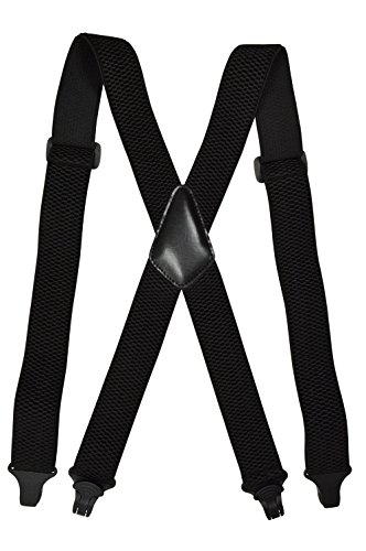 Olata Aeropuerto Tirantes con clips de plástico para los Hombres, 4cm. Negro
