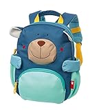 kita rucksack ab 1 jahr Ideal für die ganz Kleinen: Tragegriff, Übersichtliches Fach mit Reißverschluss, Gepolsterte und verstellbare Schulterriemen, Brustgurt mit Clip-Verschluss, Kein Rutschen der Riemen, Zwei Einschubtaschen seitlich und eine Fronttasche, Namensschild innen