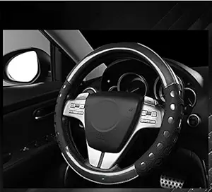 NIKAVI Car Fashion Steering Wheel Cover (Black)