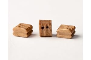 Kreativity World - Bozzelli in noce 2 fori (Blocks double) 5 mm - confezione da 100 pezzi