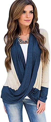 Vainsong Women's Lightweight Criss Cross Pullover Nursing Cardigan Tops Blous Plus Size