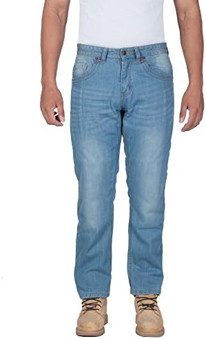 OneDayMore Spantik Straight Fit Aramid Lined Motorcycle Jeans, Free Armours. 32Wx32L