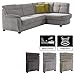 Produktbild Cavadore Ecksofa Sunuma mit Ottomanen rechts /  Moderne Eckcouch mit Federkern, Schlaffunktion und Bettkasten grau / Größe: 246 x 91 x 176 cm (BxHxT) / Farbe: Grau