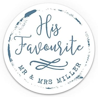 BloomsPrint Wedding Customised Glossy MR&amp;MRS stickers, Personalised Modern stile Initials stickers, Customised Wedding Labels for favour, envelopes, sweet boxes, invites. Personalised with name/text, colour &amp; size. Self-Adhesive Envelope Seal