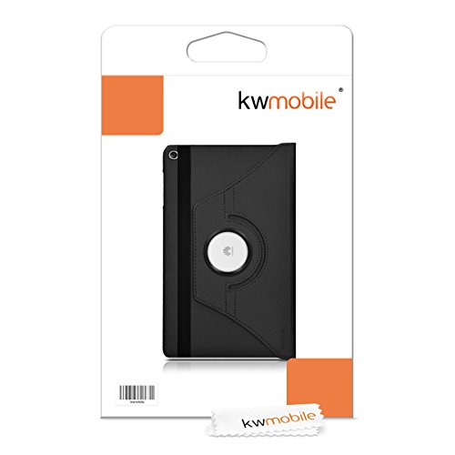 kwmobile Hülle für Huawei MediaPad T2 10.0 Pro – 360° Standfunktion Case Tablet Schutzhülle Kunstleder – Smart Cover Tabletcase Schwarz - 7