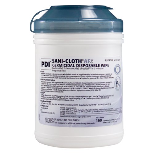 Sani-Cloth AF3 Alcohol-Free Disposable Disinfectant Wipes - 160 Wipes