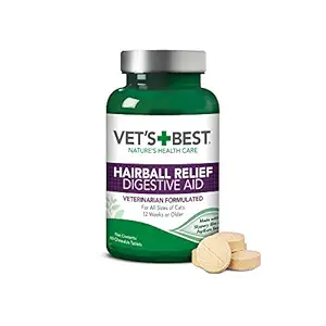 Vet's Best Hairball Relief Digestive Aid, 60 Chewable Tablets