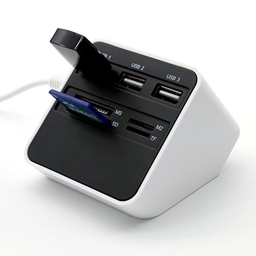 BAILONGJU High Speed All-in-1 USB 2.0 Kartenleser/ USB Hub 3 * USB/ MS/SD/M2/TF Kartenleser / 7 Slots USB Combo