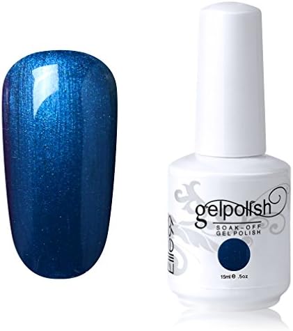 Elite99 UV LED Nail Gel Polish Nail Art Soak Off Varnish Manicure 15ml Pearl Blue Atoll (1611)