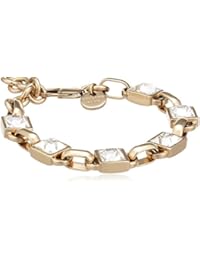 Dyrberg/Kern - Pulsera de bañado en oro con cristal swarovski