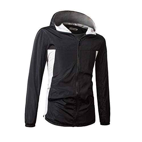 Preisvergleich Produktbild Hanomes Herren Pullover,Herren Wasserdichtes Patchwork Windjacke Casual Sweatshirt Lose Kapuzenjacke Wasserabweisend Winddicht Windjacke Kapuzenjacke