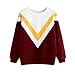 Produktbild ABsoar Sweatshirt Damen Patchwork Langarm Sweatshirt Pullover Tops Bluse Rundhals Shirts Bluse Pulli Blusen Lässiges Oberteile Jumper Streewear