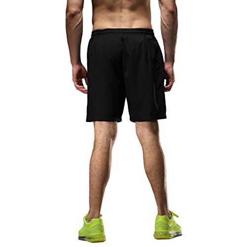 2-FITNESS Herren Laufhose kurz, 7 Zoll 2-in-1 Short, Schwarz, Gr. S bis XL - 2