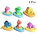 Produktbild Toyvian Ziehen String Bad Spielzeug Kleine Dinosaurier Tiere Spielzeug Schwimm Badespielzeug 6 stücke