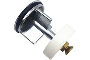 40510016 Schläfer | Bouchon escamotable universel pour lavabo de salle de bain, bidet, baignoire et drain de cuisine, bouchon escamotable diamètre 40mm, finition laiton chromé