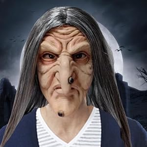 Máscara de bruja de Halloween,