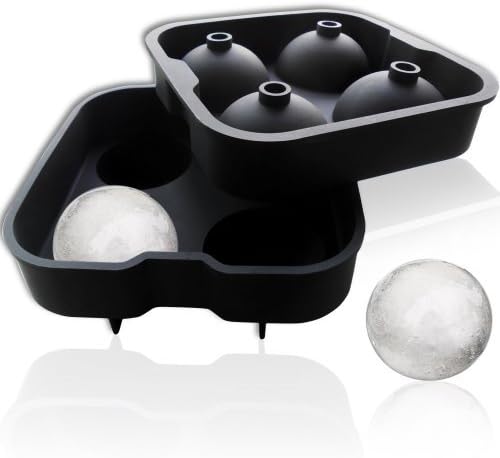 boyAgirl Ice Ball Mold Sphere Silicone Ice Rounds Maker 4x4.5cm,Perfect for Japanese Whiskey, Cocktail and Any Drink