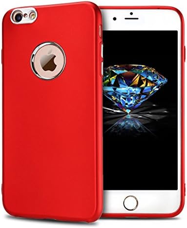 iPhone 6 plus Case iPhone 6s plus Case Silicone Shockproof Anfire Soft Flexible Gel TPU Cover Case for iPhone 6 plus/6s plus (5.5 inch) Ultra Slim Ultra Light Pinkycolor Solid Color Shell Elegant Design Protection Bumper Case New Fashion Case with Soft Touch - Red