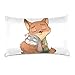 Produktbild Cartoon-Muster Kissen Kissenbezüge, Füchse und Hasen CP Romantische Warm Love, superweicher Bett Kissen 50,8 x 76,2 cm