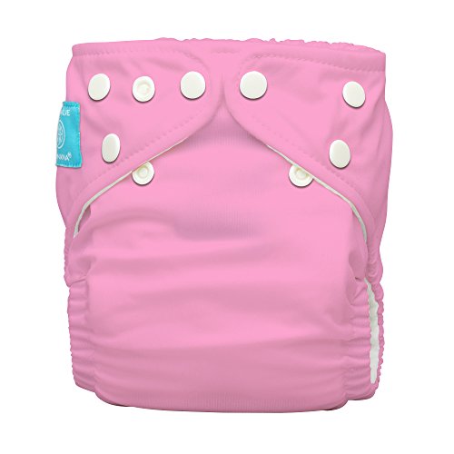 Charlie Banana Diaper with Two Reusable Inserts, Size 1, Baby Pink