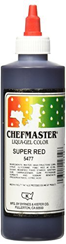 Chefmaster Liqua-Gel Food Color, 10.5-Ounce, Super Red by Chef-Master