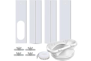 Boxwizard Window Seal Plate Mobile Air Conditioners Adjustable Window Kit Exhaust Hose Portable Air Conditioners Adjustable Window Seal Sliding AC Ventilation