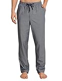 100% Baumwolle, Webware Schiesser Herren Mix & Relax Hose Lang Schlafanzughose, Grau (Dunkelgrau-Gem. 214), X-Large (Herstellergröße: 054)