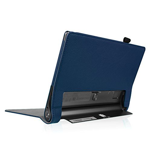 Fintie Lenovo Yoga Tab 3 Plus / Yoga Tablet 3 Pro Hülle – Folio Premium Kunstleder Schutzhülle Tasche Cover mit Standfunktion für Lenovo Yoga Tab 3 Plus / Lenovo Yoga Tablet 3 Pro 25,6 cm (10,1 Zoll) Tablet-PC (Not für Lenovo Yoga Tab 3 10), Marineblau - 5