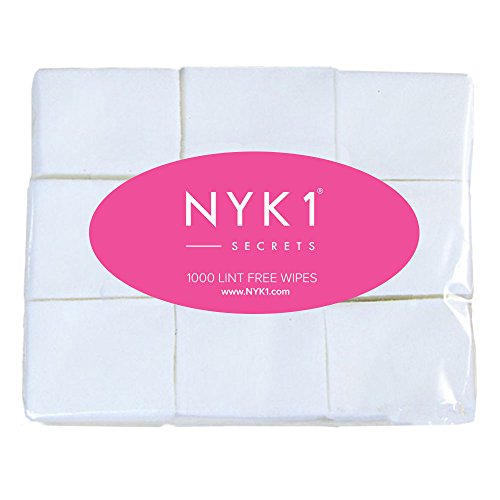 NYK1 Lint Free Nail Wipes x 1000 pack for Gel Nail Manicure Preparation Treatments - Toughened Grade Salon Quality