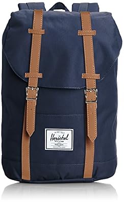 Herschel Classics | Backpacks Sac à Dos Loisir, 46 cm, Navy/Tan PU 828432018758