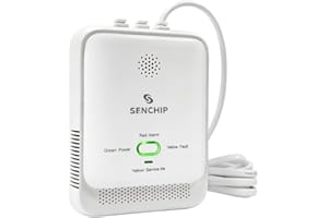 SENCHIP Monitor di gas Metano,Rilevatore di Gas, Sensore di perdite di Gas Naturale/Carbone, Alarma di gas plug-in adatto per cucina, Casa Mobile, Garage