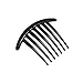 Homgaty 2X Women Girls Side Hair Comb Plastic Slides Grips Headwear Accessory Black