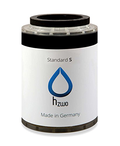 FRÜHLINGSAKTION SET: 1x Original Hzwo STANDARD S Duschfilter (Pat.) + 2x Hzwo Ersatzkartuschen Standard S (4-Stufen Kartuschen; inkl. Hzwo PH-FIX und DERMA Perlen) DAS ORIGINAL hergestellt in Deutschland – ideal für Männer.- & Frauenhaare + Hautpflege – Wasserfilter, Duschfilter, Vollmetall (lebensmittelecht) (Silver Stream) - 4