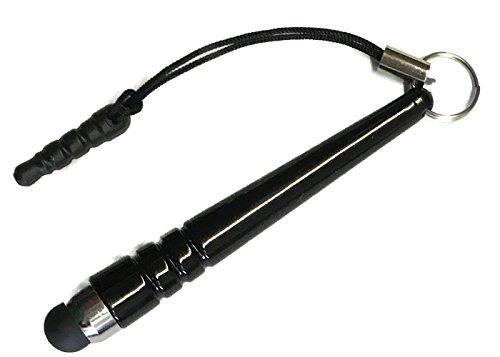 smartec24® Dropstyle Mini Stylus Touchpen in schwarz kompatibel mit allen iPhones und iPads, alle Samsung Smartphones und Tablet PC´s sowie allen weiteren Smartphones und Tablet PC´s mit kapaztiven Displays. Mini Touchpen im unibody Dropstyle Gehäuse aus Kunststoff. Screenprotection dank Softballspitze