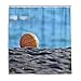 Produktbild CPYang Duschvorhänge Beach Volley Ball Wasserdicht Schimmelresistent Bad Vorhang Badezimmer Home Decor 168 x 182 cm mit 12 Haken