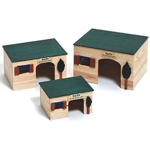 Karlie Haus ECCO, Holzhaus für Kleintiere wie Hamster, Meerschweine usw.