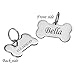 HOUSWEETY Knochen Personalisiert Haustier ID Tag Hund Tag MIT Gravur Service Hundemarke Anhaenger aus Edelstahl,Silber
