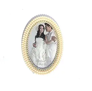 Thirteenkcanddle Pretty Oval Small Photo Frame Fashion Gift The Wedding Scene Props for Wedding Table Accessories Size 6 inches