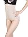 Bigood Women Sheer Mesh Boyshort High Waist Underpants Apricot XXL Waist 80-86cm