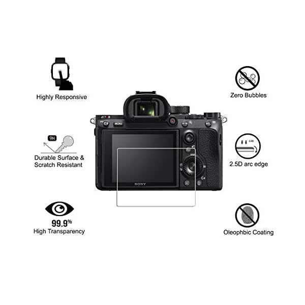 (4 Piezas) OOTSR Protector de Pantalla para Sony Alpha A9 A7II A7RII A7SII A7RIII A7R Mark II, Protector de Vidrio… - Image 3