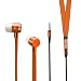 Produktbild Kopfhörer im Schnürsenkel Design | Stylishe In-Ear Kopfhörer mit Mikrofon 3,5mm Klinke für Apple IOS, Android usw. In Orange