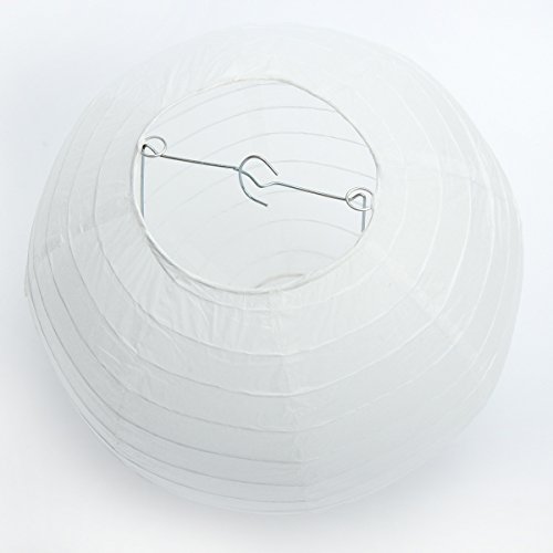 10 Stücke weiß Papierlaterne Laterne Deko Feier Lampions Papierlampen (6″) - 4