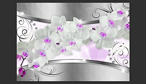 FOTOTAPETE 300×210 cm – VLIES TAPETE PREMIUM – PROFI QUALITÄT – 3 Farben zur Auswahl – Top moderne Wanddeko – Wandbilder XXL – Riesen Wandbild – Top Design Tapete – Neue exklusive Edition mit noch besser Druckauflösung – Deutsches Premium Vlies – Blumen Orchidee Natur b-A-0111-a-d - 4