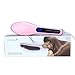 Hair Straightener Straightening Brush from AsaVea electric Compact Faster Heating Detangling Ceramic Styling Tool Easy to Use and Carry Hairstyling Done Anywhere,Saves Money and Time,Will Not Burn or Scald,Rotating Anti-Kink Cord,High End LCD Temperature Display,Professional Grade Anti-Static Ceramic Heating Plates with a Complimentary Travel Bag,Always Have Great Hair No Matter Where You Go! (Pink)