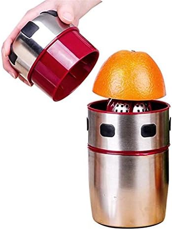 304 Stainless Steel Juicer, Portable Manual Lid Rotation Citrus Juicer Lemon Juicer Squeezer for Oranges, Lemons, Tangerines and Grapefruits