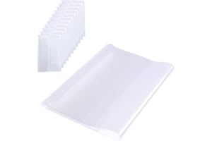LdawyDE 10 pcs Clear Plastic Book Coves Exercise Book Notebook Transparent Protector Cover Waterproof Ripstop PVC Protectors Sleeve 300mm x 210 mm