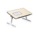 Produktbild LIAN-wall table Leichte Laptop-Tabelle, Laptop-Stand-Höhe und Winkel-justierbares faltbares Laptop-Bett-Behälter mit USB-Kühler-Notizbuch-Stand Schreibtische Workstations (Farbe : SCHWARZ)