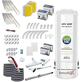 Genialvac Zentralstaubsauger - Set Retraflex Neu-klein mit 2xSchlaucheinzug 9m (mit Gerät GV-80 zweimotorig, 105x36cm)