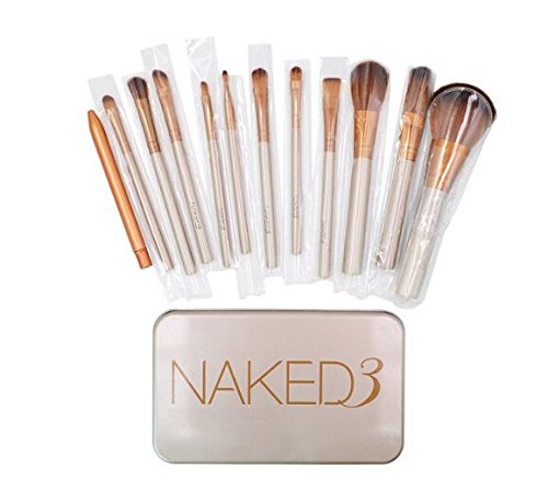 Goldrose 12 Pcs Professional Bamboo Handle Makeup Brushes Set Kabuki Powder Foundation Blusher Face Brushes Cosmetic Brush Kit With Box