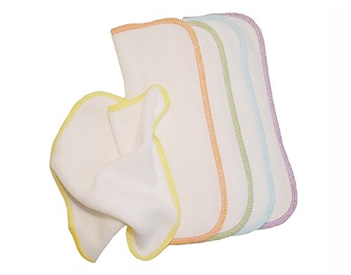 5 Reusable Fleece Wet Wipes/Flannels - 20 x 20 cm - Extra soft